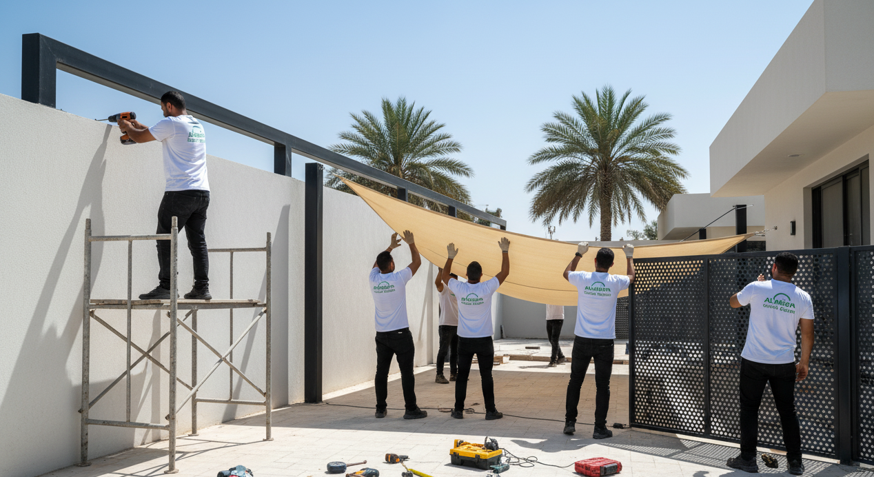 شركة الوفاء جاردن أفضل شركة تركيب مظلات وسواتر