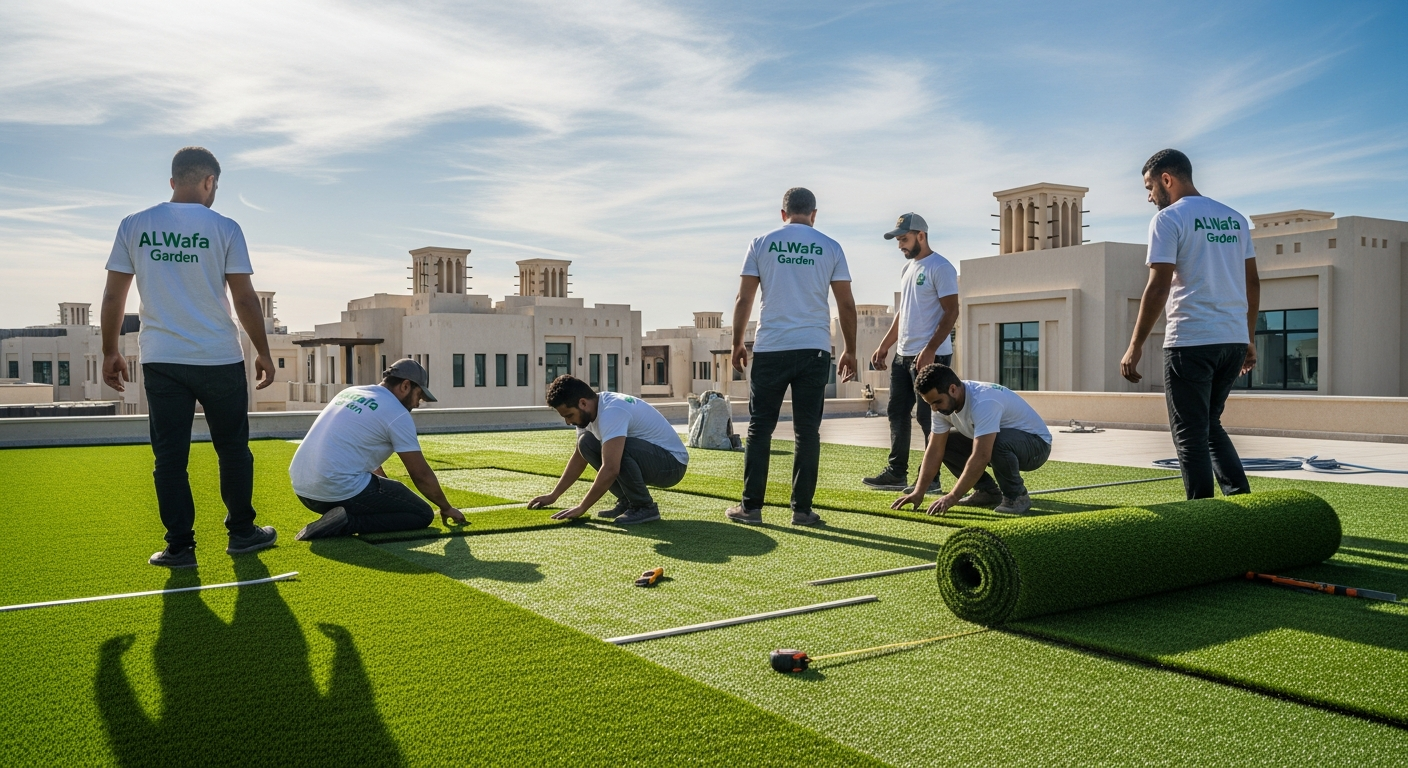 خبرة 10 سنوات في تركيب العشب الصناعي