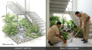 تصميم وتنسيق تحت الدرج بالرياض