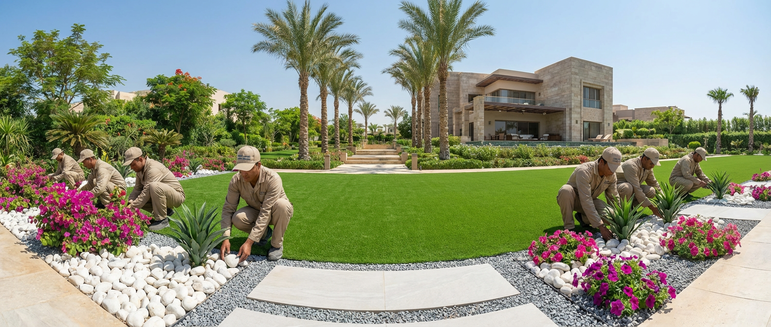 تنسيق حدائق فلل بالرياض تشطيب احترافي